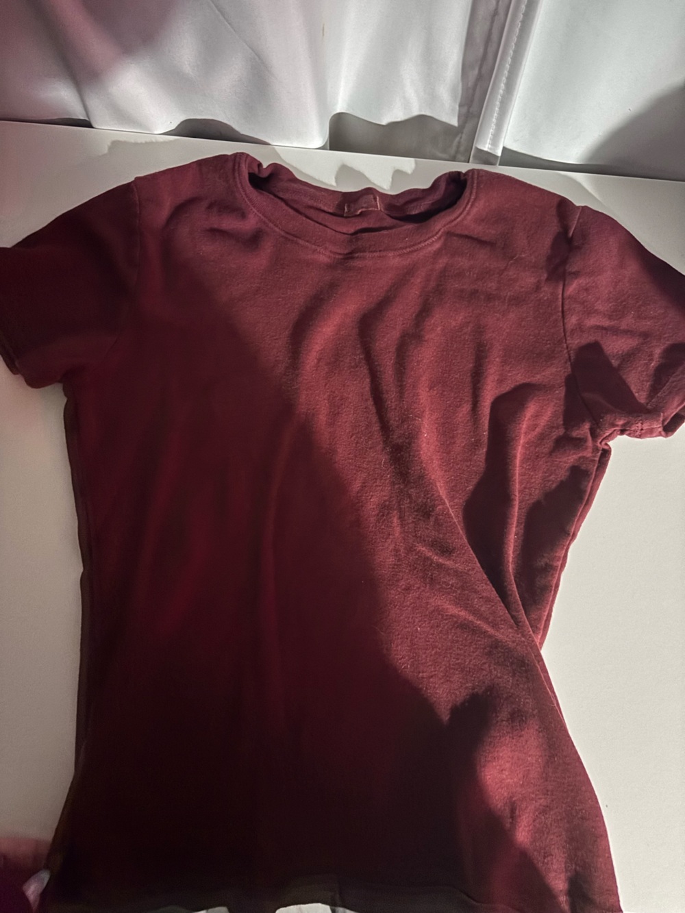 Brandy Melville Burgundy Short Sleeve Tee